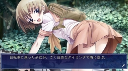 画像ギャラリー No.004のサムネイル画像 / 「CROSS†CHANNEL 〜For all people〜」プレイ動画第2弾が公開。自転車に乗った美少女の正体は？
