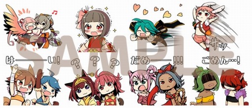 画像ギャラリー No.002のサムネイル画像 / アピリッツの「式姫」シリーズのキャラクターがLINEスタンプとなって登場