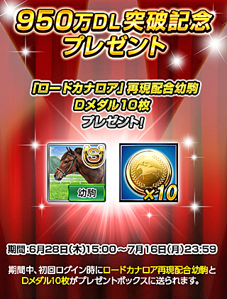 画像ギャラリー No.002のサムネイル画像 / 「ダービーインパクト」,950万ダウンロード突破記念キャンペーン開催