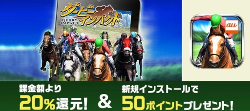 画像ギャラリー No.001のサムネイル画像 / 「ダービーインパクト」と「ドラゴンネストM」のauゲーム版が配信開始。記念キャンペーンも