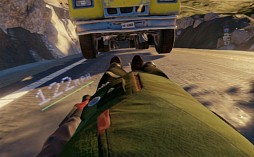 画像ギャラリー No.009のサムネイル画像 / ［E3 2014］ソニーのVR対応型HMD「Morpheus」，その新作デモ2作品をレポート。路面スレスレを滑走し，恐竜と間近に触れ合える迫力の超体験だ