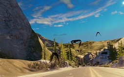 画像ギャラリー No.015のサムネイル画像 / ［E3 2014］ソニーのVR対応型HMD「Morpheus」，その新作デモ2作品をレポート。路面スレスレを滑走し，恐竜と間近に触れ合える迫力の超体験だ