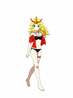 画像ギャラリー No.005のサムネイル画像 / 「ロボットガールズZ ONLINE」に「戦国魔神ゴーショーグン」からルナさんが参戦