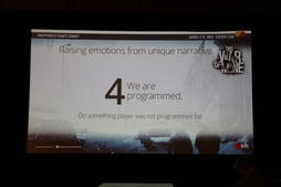 画像ギャラリー No.007のサムネイル画像 / ［GDC 2015］プレイヤーが持っている「偏見」を逆手に取った，「This War of Mine」のゲームデザイン