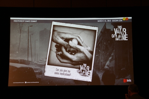画像ギャラリー No.008のサムネイル画像 / ［GDC 2015］プレイヤーが持っている「偏見」を逆手に取った，「This War of Mine」のゲームデザイン