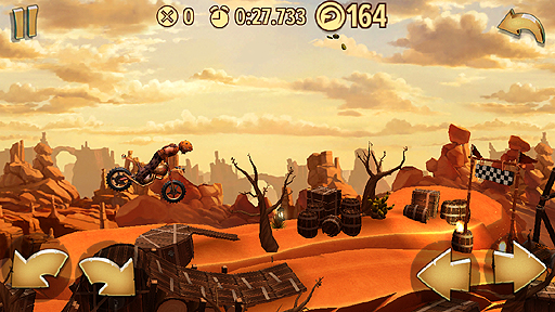 画像ギャラリー No.002のサムネイル画像 / iOS向けのレースアクション「トライアルズ ゴー」のインプレッション。いつでもどこでも，手軽にレースに挑戦だ