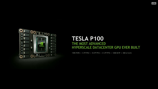 画像ギャラリー No.002のサムネイル画像 / ［GTC 2016］NVIDIA，Pascalアーキテクチャ採用の新世代GPU「Tesla P100」発表。AIとディープラーニングのためのプロセッサ