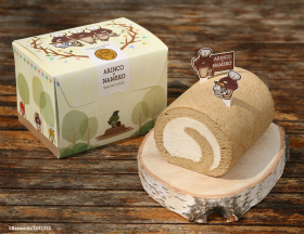 画像ギャラリー No.003のサムネイル画像 / なめこ×ARINCOコラボ第2弾。オリジナルロールケーキを発売