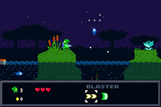 画像ギャラリー No.006のサムネイル画像 / 開発室Pixelの最新作「Kero Blaster」が5月11日にPC/iOS向けに配信。2足歩行のカエルが出張先の未知の大地で冒険を繰り広げる