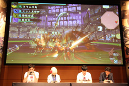 画像ギャラリー No.028のサムネイル画像 / 「討鬼伝 極」完成発表会の模様をレポート。新鬼「カゼヌイ」にゲストの椿姫彩菜さん，「麒麟」川島さん，「スリムクラブ」真栄田さんが挑戦