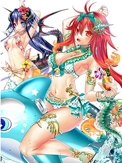 画像ギャラリー No.004のサムネイル画像 / 「神装!!ヴァルキリーカード」，限定水着コスチュームガチャを実施。30日まで