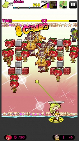 画像ギャラリー No.010のサムネイル画像 / 草食系ならぬ野菜系ゾンビをぶっ潰せ。iOS向けブロック崩し「フレッシュネスゾンビーズ」を紹介する「（ほぼ）日刊スマホゲーム通信」第529回