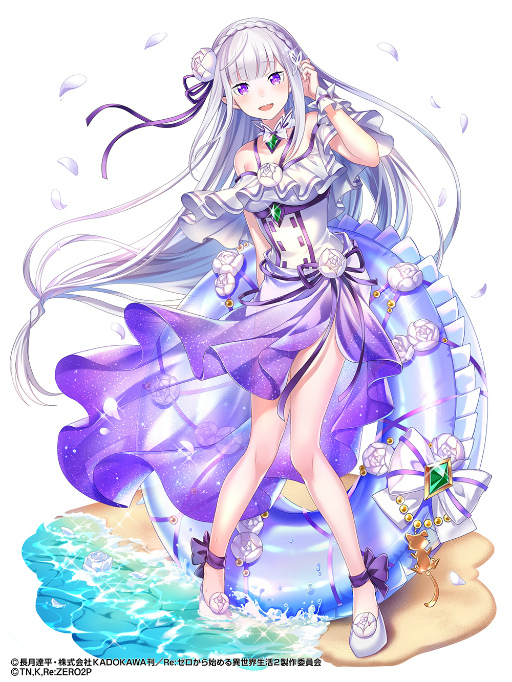 画像ギャラリー No.004のサムネイル画像 / 「白猫プロジェクト」,“白猫夏のリゼロフェス!”を開催。エミリアらに水着のモードチェンジを実装