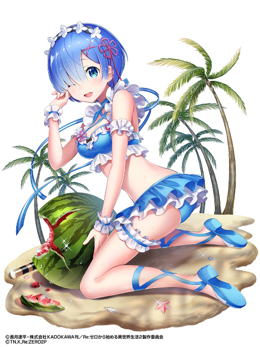 画像ギャラリー No.005のサムネイル画像 / 「白猫プロジェクト」,“白猫夏のリゼロフェス!”を開催。エミリアらに水着のモードチェンジを実装
