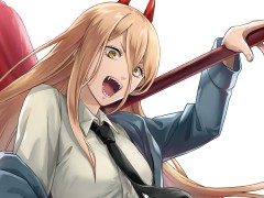 ひれ伏せ人間！ “チェンソーマン”と「白猫プロジェクト」のコラボに登場するパワーのイラストを先行公開。ファイルーズあいさんのボイスコメントも