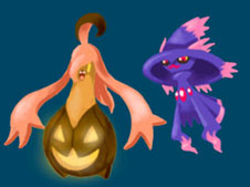 画像ギャラリー No.001のサムネイル画像 / 「ポケモンアートアカデミー」，みほんイラスト第4弾「パンプジンとムウマージ」を10月15日から11月13日まで配信
