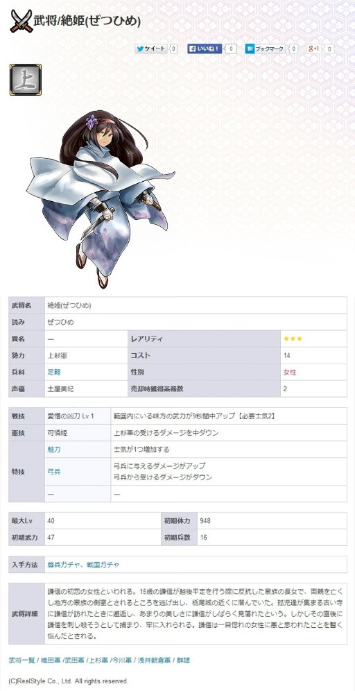 画像ギャラリー No.006のサムネイル画像 / 充実したデータが満載の「戦国X（センゴククロス）」攻略Wikiがグランドオープン
