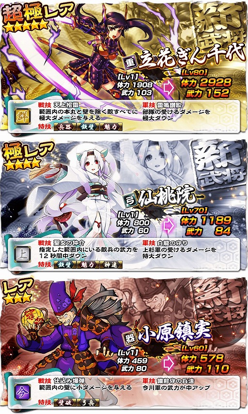 画像ギャラリー No.002のサムネイル画像 / 「戦国X」初のランキングイベントを実施。累計DL70万突破記念のプレゼントも