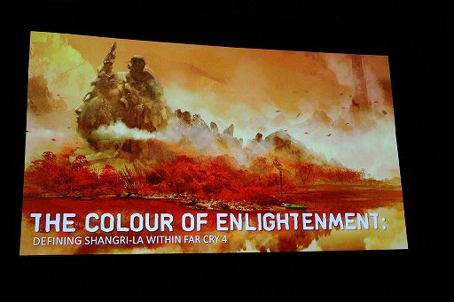画像ギャラリー No.001のサムネイル画像 / ［GDC 2015］「Far Cry 4」の色使いをアートディレクターが解説。シャングリラの赤い草やミンの兵士の青い制服は，こうして決められた