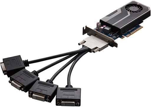 画像ギャラリー No.001のサムネイル画像 / DVI-D出力×4を備えたLow Profile対応のGT 730カードが玄人志向から
