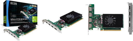 画像ギャラリー No.001のサムネイル画像 / ELSA,1スロット仕様でHDMIポート4基搭載のGT 730カードを発売