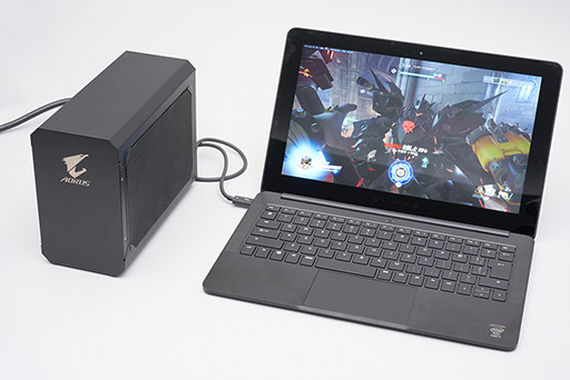 画像ギャラリー No.017のサムネイル画像 / GIGABYTE製外付けグラフィックボックス「AORUS GTX 1070 Gaming Box」レビュー。性能面では及第点だが動作するノートPCを選ぶ