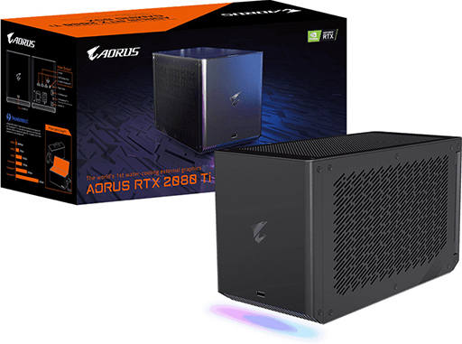 画像ギャラリー No.001のサムネイル画像 / RTX 2080 Tiカード内蔵の外付けグラフィックスボックスなど，GIGABYTE製グラフィックスカード7製品が発売