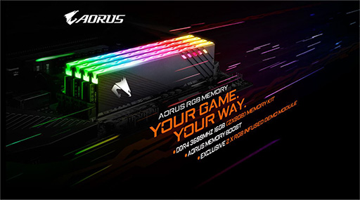 画像ギャラリー No.001のサムネイル画像 / 光るダミーメモリ付きのDDR4-3600メモリがGIGABYTEから