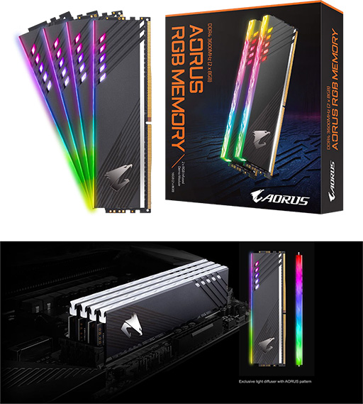 画像ギャラリー No.002のサムネイル画像 / 光るダミーメモリ付きのDDR4-3600メモリがGIGABYTEから