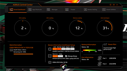 画像ギャラリー No.025のサムネイル画像 / GIGABYTEのハイエンドゲームノートPC「AORUS 17G」を試す。RTX 3080＆300Hz液晶搭載にメカニカルキーボード採用と見どころは多い
