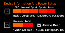 画像ギャラリー No.053のサムネイル画像 / GIGABYTEのハイエンドゲームノートPC「AORUS 17G」を試す。RTX 3080＆300Hz液晶搭載にメカニカルキーボード採用と見どころは多い