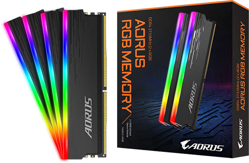 画像ギャラリー No.001のサムネイル画像 / GIGABYTE,ダミーモジュール付きの光るDDR4-3733メモリを発売