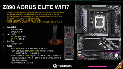 画像ギャラリー No.017のサムネイル画像 / Intel Z890搭載マザーボードがGIGABYTEからも登場。AIベースの簡単オーバークロック機能が見どころだ