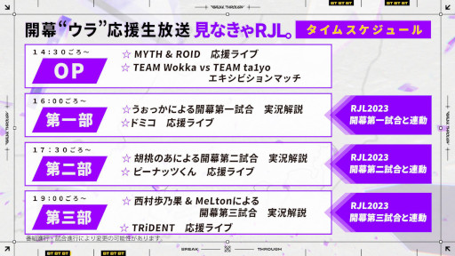 画像ギャラリー No.003のサムネイル画像 / 「R6S」,国内リーグ“RJL2023”開幕を祝う応援番組を3月18日に配信