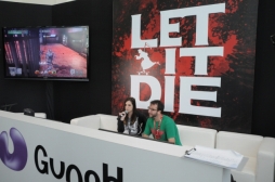 画像ギャラリー No.002のサムネイル画像 / ［E3 2017］異彩を放っていた「LET IT DIE」ブースをレポート。アンクル・デスと新 英幸氏が“やっちゃる！”と盛りあげたTwitch生配信の模様も