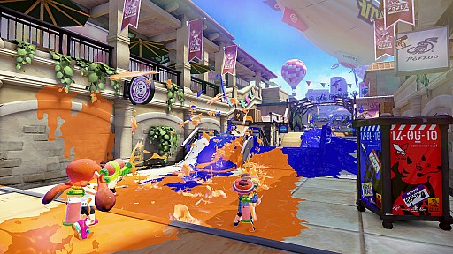 画像ギャラリー No.004のサムネイル画像 / ［E3 2014］「Splatoon」は撃ち合いの巧拙に関わらず，みんなで楽しく遊べるシューティング。試遊台でさっそくイカになってきた