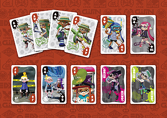 画像ギャラリー No.006のサムネイル画像 / 「スプラトゥーン」柄のトランプ3種類が7月に登場。表も裏もかなりイカしたポップでスタイリッシュなデザインに