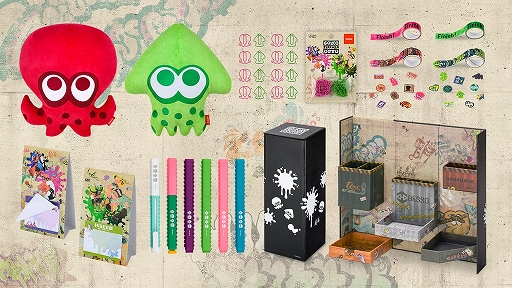 画像ギャラリー No.002のサムネイル画像 / 「スプラトゥーン」のグッズシリーズに新商品がラインナップ。イカとタコのリバーシブルクッションやクリップなど文房具が登場