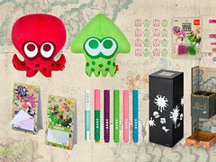 「スプラトゥーン」のグッズシリーズに新商品がラインナップ。イカとタコのリバーシブルクッションやクリップなど文房具が登場