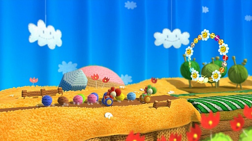 画像ギャラリー No.008のサムネイル画像 / ［E3 2014］「Yoshi's Woolly World」プレイレポート。編みぐるみになったヨッシーがヨッシーを飲み込む協力プレイがアツイ