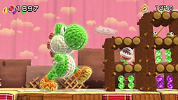 画像ギャラリー No.010のサムネイル画像 / 毛糸を集めて仲間を救うWii U「ヨッシー ウールワールド」は,“ヨッシーゲーム”初の2人同時プレイに対応