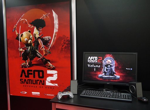 画像ギャラリー No.001のサムネイル画像 / ［gamescom］「Afro Samurai 2: Revenge of Kuma」は，くまさんヘルメット男の主人公がさまざまな戦闘スタイルで戦うアクションに
