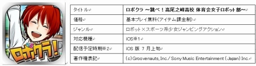 画像ギャラリー No.004のサムネイル画像 / iOS向けアクション「ロボクラ〜跳べ!高尾之峰高校体育会女子ロボット部〜」,事前登録で高性能ロボがもらえる