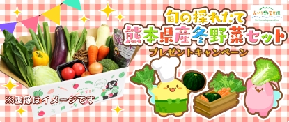 画像ギャラリー No.001のサムネイル画像 / 「ハッピーベジフル」，「熊本原産冬野菜セット」プレゼントキャンペーンを実施