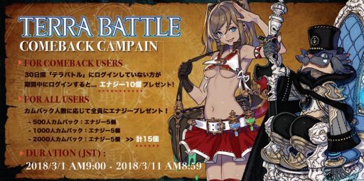 画像ギャラリー No.005のサムネイル画像 / 「TERRA BATTLE」，新再構築キャラクター第1弾が登場。カムバックキャンペーンを実施