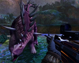 画像ギャラリー No.007のサムネイル画像 / 恐竜が棲む孤島でハンティングライフを送ろう。iOS/Android用シューティングアクションゲーム「ディノ・ハンター」が配信開始