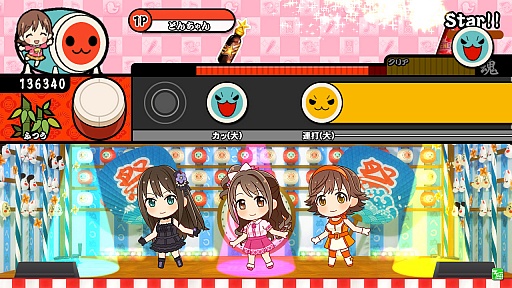 画像ギャラリー No.003のサムネイル画像 / 「太鼓の達人」と「シンデレラガールズ」のコラボが1月29日に開始
