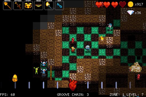 画像ギャラリー No.003のサムネイル画像 / リズムゲームとローグライクRPGを融合させた「Crypt of the NecroDancer」のアーリーアクセス版が7月30日に配信