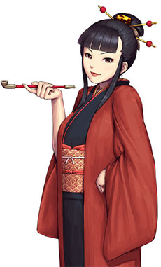 画像ギャラリー No.026のサムネイル画像 / 「大江戸BlackSmith」，遊楽街で遊ぶ金は住民からの依頼達成や賭博で調達可能。主人公に関わる2人のキーパーソンも紹介
