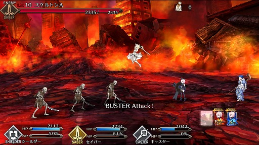 画像ギャラリー No.002のサムネイル画像 / 「Fate/Grand Order」，戦闘システムの詳細が明らかに。同じカードの絵柄やコマンドを揃えて攻撃を繰り出す「コマンドオーダーバトル」を紹介